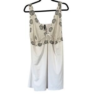 Torrid White Floral Lace High Low Babydoll Lingerie Cami‎ Top Plus Size 4